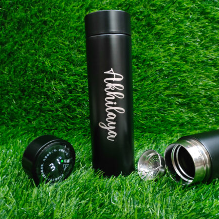 Customized Temperature Bottle Black