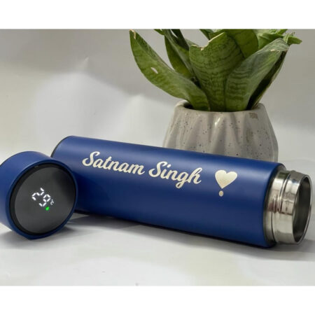 Personalized Blue Temperature Bottle